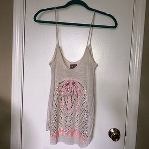 Free People beaded and sequins tank top